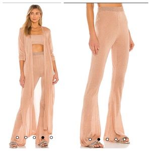 NWT L*SPACE Sheer Glisten Pants in Champagne